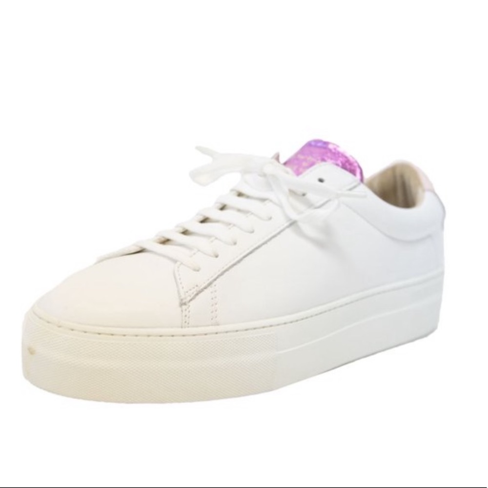 Zespa Aix-Provence Low Top Snakeskin print  White Leather Sneakers